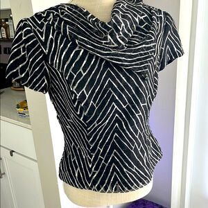 Sheri Martin Vintage Elegance Drape Neck 3/4 back Zipper Lined